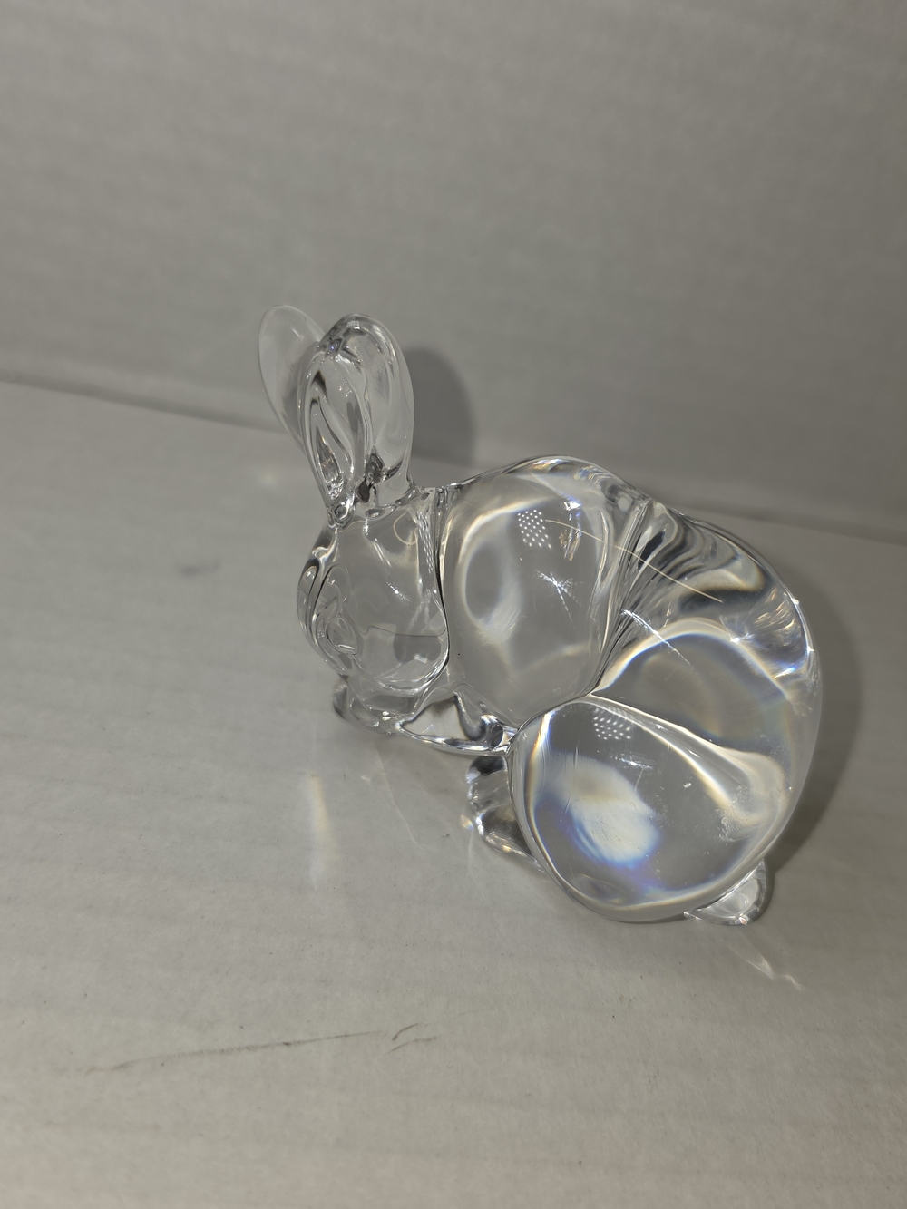 Vintage Lenox 1970’s Lead Crystal Sleeping Bunny Rabbit